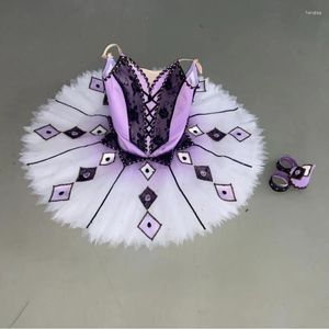 Stage Wear Million Clown violet robe de Ballet professionnel personnalisé haut de gamme Performance TUTU adulte enfants femmes Costume