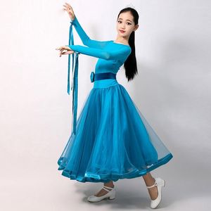 Escenario ropa moderna trajes de baile para niños bailando baile de baile de baile de vals chicas vestidos de flamenco foxtrot