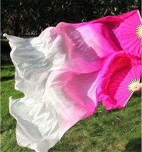 Vêtements de scène en vente 1 paire voile de ventilateur en soie de danse du ventre léger rose commencer couleur assortie M L XL 2XL