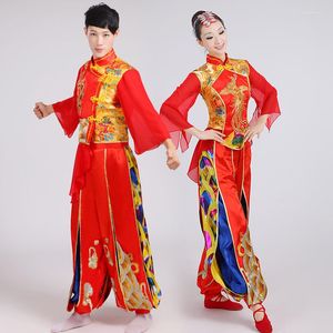 Disfraz de baile Red Wear Festival Red para adultos Ropa navideña Performance Chino Folk Classic Dancer