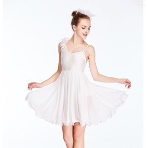 Vêtements de scène paillettes Ballet Tutu robes de danse pour filles gymnastique justaucorps patinage vêtements Costume blanc ballerine robe JL1405