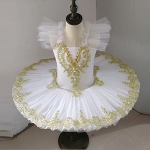 Portez une ballerine professionnelle blanche Ballet Tutu pour enfants enfants enfants filles femmes adultes fête des costumes de danse