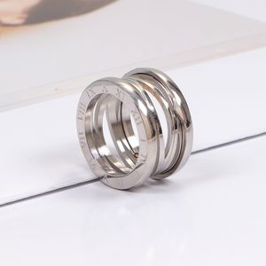 Stainless Steel 18k Gold Love Spring Ring For Woman Jewelry Ceramic Rings Men Wedding Promise Female Women Gift Engagement