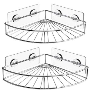 Estante de esquina de baño de acero inoxidable, estante de ducha, champú, jabón, estantes cosméticos, accesorios de cocina, organizador de almacenamiento, soporte de estante 210724