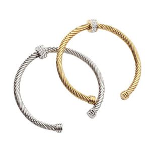 Bracelet en fil de câble en acier inoxydable, fil de titane extensible en forme de C, ouverture, bijoux élégants