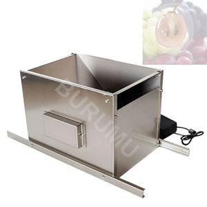 Máquina trituradora de uvas eléctrica de acero inoxidable, equipo de elaboración de frutas y bayas de arándanos