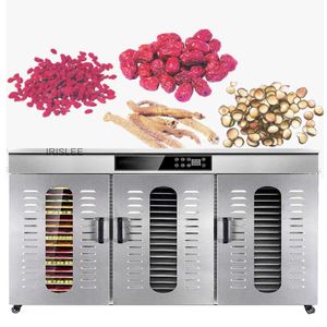 Deshidratador de alimentos de acero inoxidable, máquina secadora de frutas y verduras, aperitivos, carne seca comercial, secador de alimentos de 60 niveles, 220V