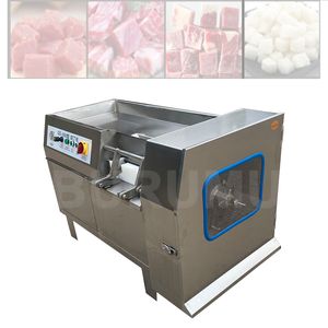 Machine en dés de bloc de boeuf frais en acier inoxydable Profession à haut rendement Machine de découpe automatique de dés de viande congelée