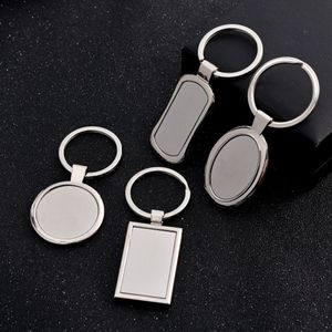 Porte-clés vierge en métal en acier inoxydable, pendentif en forme de géométrie à la mode pour hommes, porte-clés de voiture Kimter-A142Z
