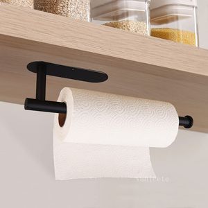 Soporte de toalla de papel de acero inoxidable debajo del gabinete Montaje de pared Colgando Toalla de toalla Rack para la cocina Baño T2I53156