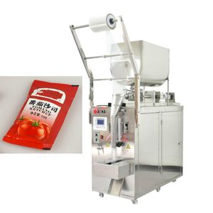 Máquina envasadora de líquidos y pasta de acero inoxidable para restaurante, cantina, embalaje para llevar, máquina para fabricar bolsas de salsa