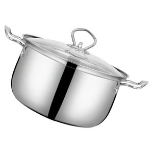 Marmite en acier inoxydable, casserole à soupe, casseroles de cuisson, couvercles, casserole à usage quotidien, casseroles pour ustensiles de cuisine 240226
