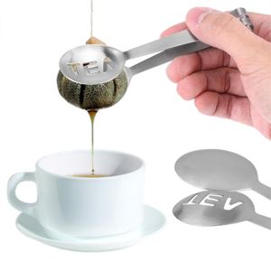 Pinzas para té de acero inoxidable, bolsa, pinzas, exprimidor, soporte para colador, cuchara de agarre, Mini pinza para té de azúcar, colador, barra de cocina, herramienta preferida