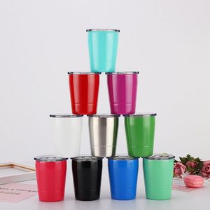 Gobelet en acier inoxydable tasse couleur bonbon portable couvercles de tasse pailles ensemble tasses à café à double paroi isolées sous vide tasses d'eau de sport répétables YFA2996