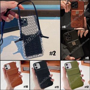 Étui de téléphone classique à la mode, pochette arrière avec sangle pour iPhone