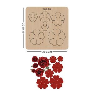 Stamping en bois Dies DIY ROSE FLOOR PENDANT COUTEIL DÉCORME DE MELL