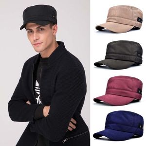 Stand Focus Hommes Coupe-Vent Militaire Armée Cadet Chapeau Casquette Solide Mode Sergé Automne Hiver Coupe 3D Respirant Noir Bleu Rouge Camel O323s