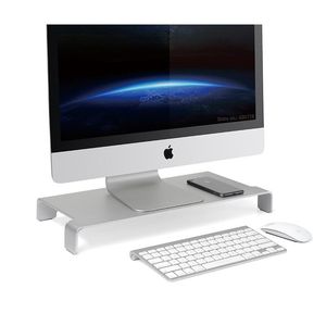 Stand Monitor Stand Aluminum Computer Waser Organizer para MacBook/iMac Pro/TV Screen/Impresión de lapdesk con almacenamiento de teclado