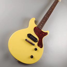 Guitare électrique standard, téléviseur jaune, pick-up Black P90, tuner rétro, disponible en stock, expédition rapide