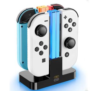 Stands 4 dans 1 Contrôleur Charger LED Indicateur de charge stand stand stand stand for nitendo switch nintendoswitch ns oled accessoires