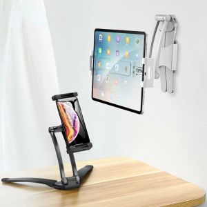 Stands en aluminium Kitchen Desktop Phone Tablet Holder Stand Flodable Alivable Réglable de 513 pouces