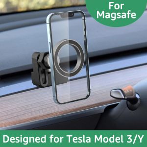 Signifie Tesla Model 3 Model y Car Téléphone Car Phone Mount Stand Universal Magnetic Car PhoneDder pour iPhone Xiaomi Samsung GPS Brackets