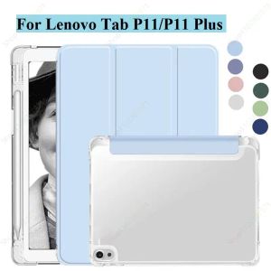 Support de tablette intelligente pour Lenovo Tab P11 plus P11 Pro TBJ606 TBJ607 TBJ706 Smart Cover avec porte-crayons COUVERCULER