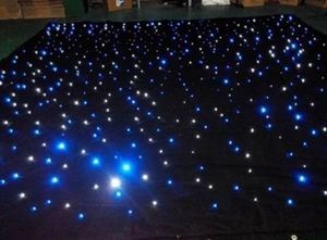 LED cordes étoile rideau lumière scène de mariage toile de fond tissu noir LED vêtements pour fournitures de décoration