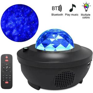 Starry Sky Galaxy Night Lights Star Techo Proyector Música Lámpara Decoración Luz Niño Bluetooth Proyección LED Atmósfera Fondo Fiesta Lámparas de vacaciones