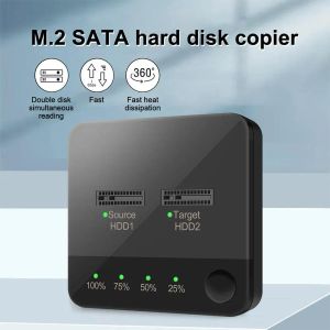 Stations M.2 SATA Hard Disk Copier Dualbay NGFF SSD Enclosure Dock Station Offline Clone M.2 SATA SOLID STAT STOID Drive Reader