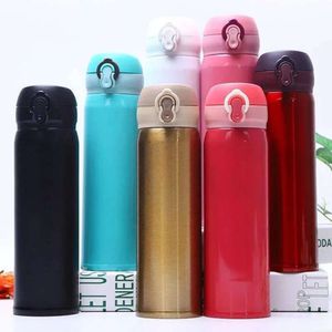 Cubierta de rebote de acero 304 botellas de acero inoxidable Thermos 500 ml Estudiante al aire libre Aislamiento térmico portátil Copa de agua TH1064