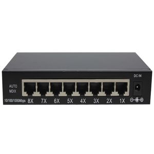 Boîtier en acier Freeshipping Gigabit Ethernet Switch Desktop RJ45 RTL8370 chipset 10/100 / 1000mbps Lan Hub Network Switch Gigabit 1000mbps 8 ports