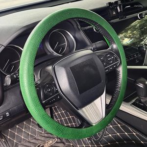 Couvre volant universel bricolage voiture Silicone couverture Crocodile Texture Multi couleur doux silicone gant Auto accessoires