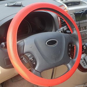 Cubiertas del volante Universal DIY Multi Color Piel Cubierta de silicona suave Funda para automóvil Accesorios para automóviles