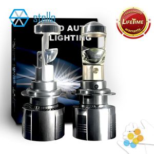 H7/H11/9005/9006 LED Headlight Bulbs, 10000LM Mini LED Projector Lens Diode Lamp for Auto 12V