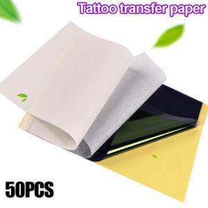 Plantillas de alta calidad, 50 Uds., plantillas para maestros de tatuajes, papel de transferencia, suministros de tatuaje Hectograph