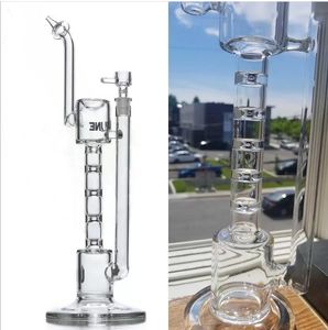 Nuevo diseño Tall Bong Hookahs Stereo Matrix perc juntas de 14 mm Bubbler de vidrio Humo único Tuberías de agua Plataformas petroleras Bongs de agua Reciclador Dab