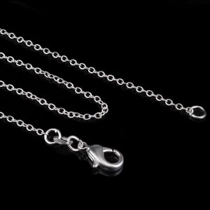 Collier chaîne Rolo à maillons plaqués argent avec fermoirs homard 16 18 20 22 24 pouces pour femmes colliers de chaîne de corde bricolage faisant des bijoux en gros prix d'usine