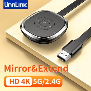 Coller Unnlink 5G 4K TV Wireless Wifi WiFi Câble miroir HDMI Adaptateur d'émetteur de dongle pour l'iPhone Android iOS Miracast