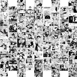 Autocollants 50 pièces Manga japonais Anime bataille bande dessinée Jujutsu Kaisen Kit de collage mural pour art mural Anime carte postale accessoire fond décor à la maison
