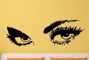 Autocollants belles Audrey Hepburn Eyes Stickers muraux pour filles chambres en vinyle art mural mural amovible mural salon salon décordiseyy728