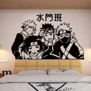 Pegatinas de dibujos animados del equipo, calcomanía de pared de Manga japonesa, pegatina de vinilo de pared, estilo Anime, pintura decorativa para habitación de la bahía del hogar