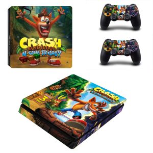 Autocollants Crash Bandicoot n Trilogie saine PS4 Slim Skin Sticker Cover pour console et contrôleurs PS4 Slim Skins Decal Vinyle