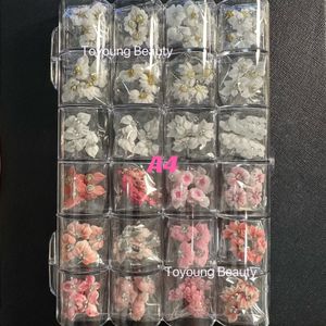 Autocollants Stickers 100 PCS Par Boîte Nail Perle Bijoux À La Main Kawaii Nail Art Charmes Personnaliser Décoration Autocollants 3D Acrylique Fleurs 230706