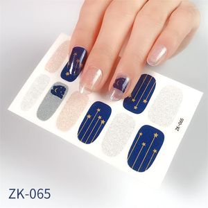 Ensemble complet d'autocollants pour décoration des ongles, Design Simple, créatif et Sexy, faux ongles, limes à 12 doigts, Prud22