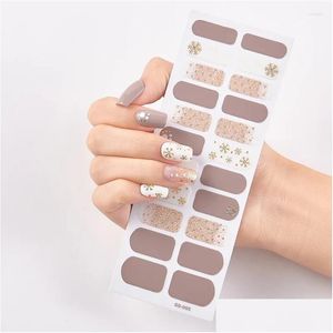 Stickers Decals Nail Solid And Patterned Nails Wraps Diy Designer Art Decoration Novidades Sticker Set Drop Delivery Hea Dhyiz