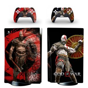 Autocollants God of War PS5 Disc Skin Sticker Sticker Decal Cover pour Playstation 5 Console Contrôleurs PS5 Blue Ray Disk Skin Sticker Vinyl