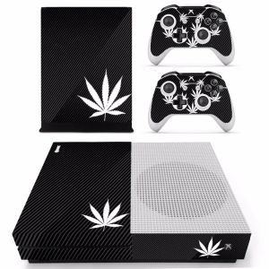 Autocollants Green Leaf Weed Skin Sticker Sticker Sticker pour Microsoft Xbox One S Console et 2 contrôleurs pour le vinyle d'autocollant Xbox One Skins