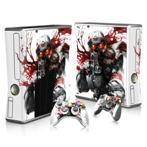 Autocollants Hot Game Whole Body Protective Vinyl Skin Decal Cover pour Xbox 360 Slim Console Controller Skins Wrap Sticker