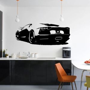 Autocollants sport Car Vinyl Wall Sticker Modern Fashion Style For Children's Child's's Children Kids Rooms Stickers on the Wall Boys Bedroom Decor 3560